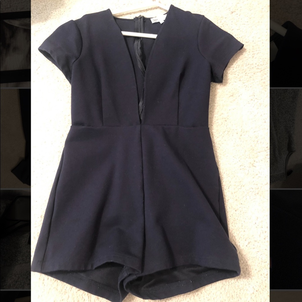 Revolve Navy Romper